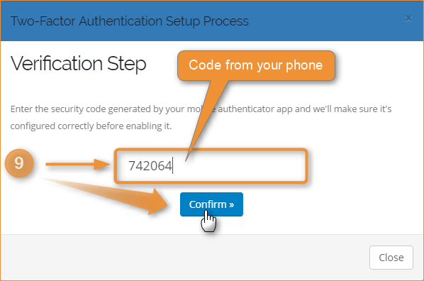 Two-Factor Step 9